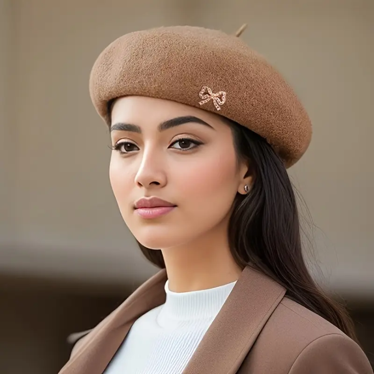 Elegant Brown Beret - berqet